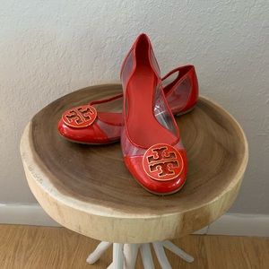 Tory Burch Red Ballet Flats